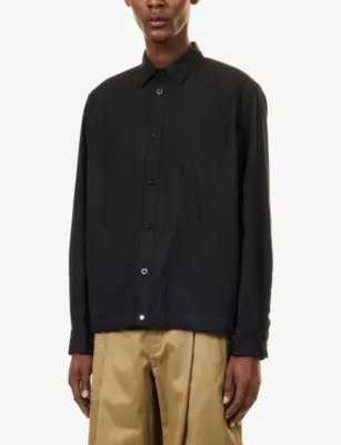 SACAI Patch-Pocket Cotton-Blend Shirt detail 3