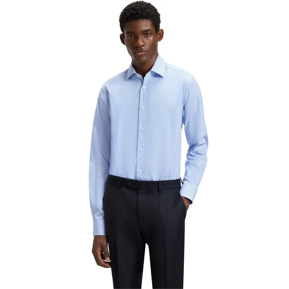 Boss Men's Cotton Long Sleeve Slim Fit Shirt detail 2