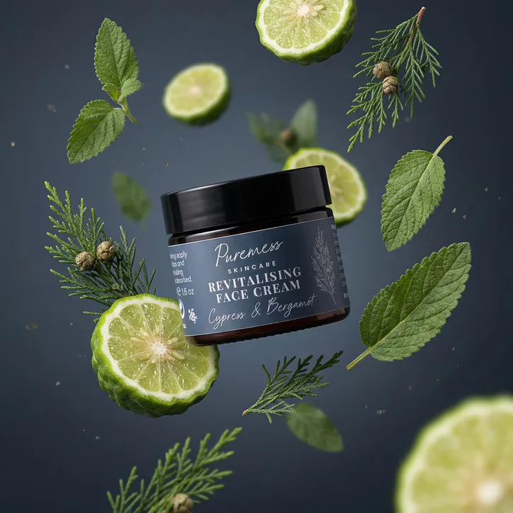 Puremess Skincare Revitalising Face Cream 50g - Cypress & Bergamot detail 2