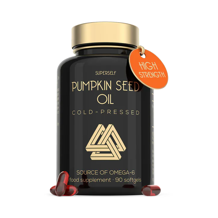 SuperSelf Pumpkin Seed Oil 3000mg Cold Pressed 90 Softgels