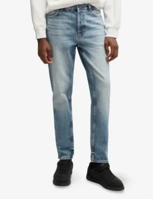 HUGO Slim-Fit Straight-Leg Denim Jeans - 33/34 detail 3