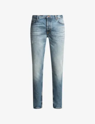 HUGO Slim-Fit Straight-Leg Denim Jeans - 33/34