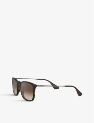 RAY-BAN Chris RB4187 square-frame rubber sunglasses detail 3