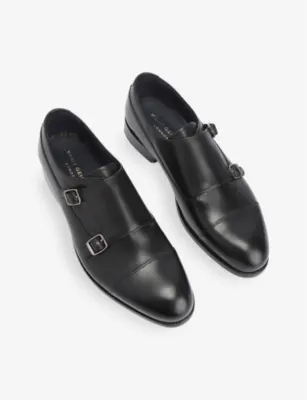 KURT GEIGER LONDON Sloane leather monk shoes - EUR 43 / 9 UK MEN in BLACK, additional product view 2