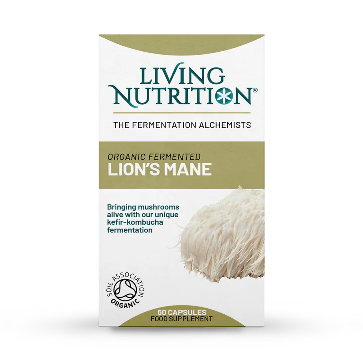 Living Nutrition Organic Fermented Lion's Mane 60 Capsules
