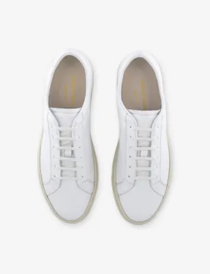 COMMON PROJECTS Achilles Leather Trainers - 8 in WHITE LEATHER, additional product view 2