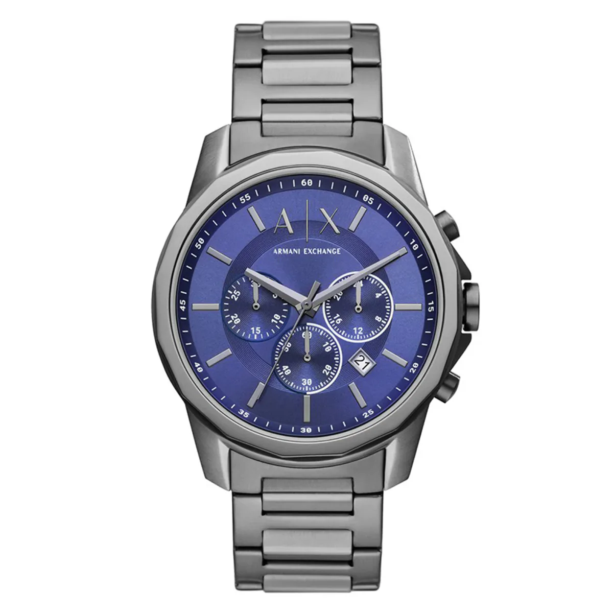 Armani Exchange Chronograph Stainless Steel Blue Dial Mens Watch