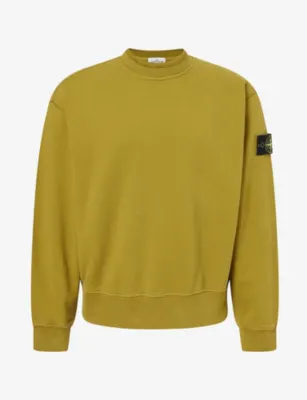 STONE ISLAND Brushed Compass-Badge Cotton-Fleece Sweatshirt