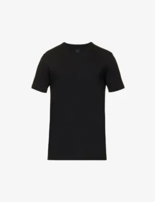 FALKE Regular-fit V-neck stretch-cotton T-shirt