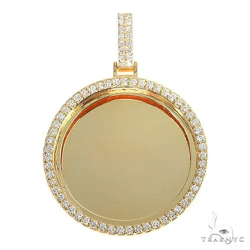 AHMED - MOON JEWELRY 14K Gold Diamond Frame Photo Pendant 66881 in Rose – Pendant