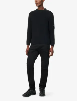 CP COMPANY Brand-Lens Ribbed Cotton-Blend Jumper detail 2