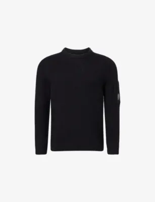 CP COMPANY Brand-Lens Ribbed Cotton-Blend Jumper