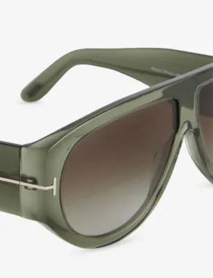 TOM FORD Bronson Pilot Acetate Sunglasses detail 2