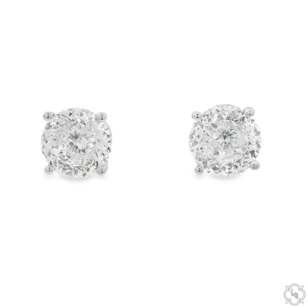AHMED - For Him CVD 4 Ctw Portuguese-Cut Diamond Studs 70456 in Rose – Earrings
