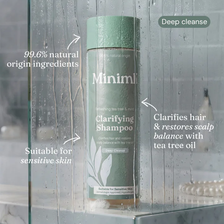 Miniml Clarifying Shampoo for Oily Hair Refreshing Tea Tree & Mint 400ml detail 2