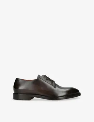ZEGNA Torino Leather Derby Shoes - EUR 44 / 10 UK MEN in Dark Brown – Mens | Smart shoes | Derby shoes