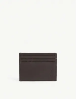 POLO RALPH LAUREN Logo-debossed pebbled-leather cardholder - BLACK detail 2