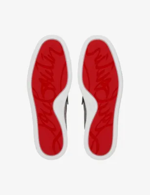 CHRISTIAN LOUBOUTIN The Harold I Flat Suede Boat Shoes - EUR 44 / 10 UK MEN in PHANTOM GREY, additional product view 2