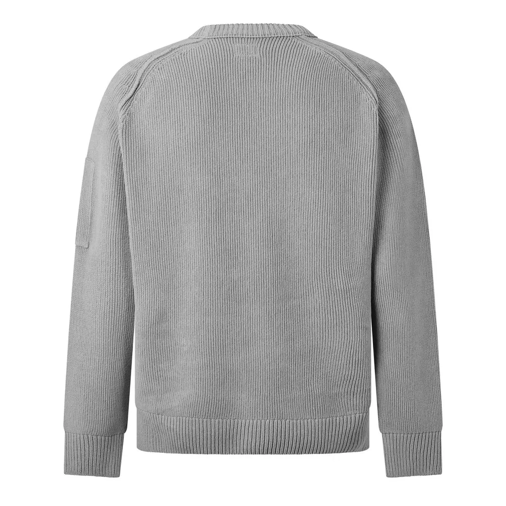 CP Company Men's Chenille Cotton Crew-Neck Jumper detail 2