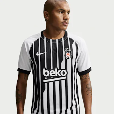 Nike Beşiktaş J.K. 2026/27 Away Men's Nike Dri-FIT Football Replica Shirt - White/White/Black/White