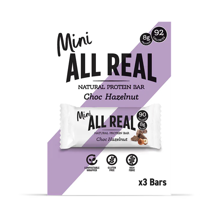 All Real Nutrition Mini Protein Bar Choc Hazelnut 3 x 25 g