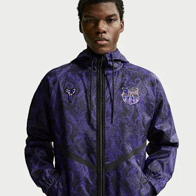 Nike F.C. Barcelona Away Men's Kobe Dri-FIT Football Anthem Jacket - Field Purple/Black/Black in Field Purple/Black/Black – Nike men's and unisex