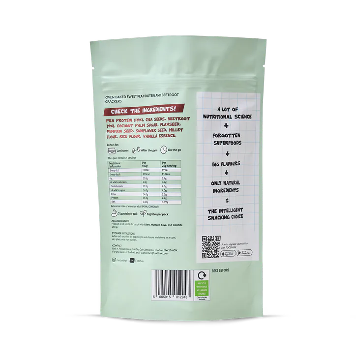 FOODHAK Sweet Beetroot Protein Crackers detail 2