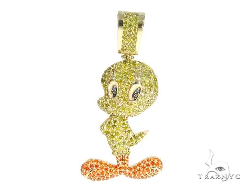 RINA - For Him FACTORY 10k Yellow Gold Tweety Bird Pendant 45410 in Rose Gold – Pendant