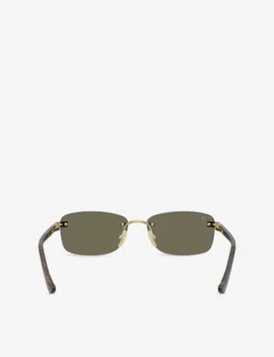 FERRARI FH1029TD Rectangle-Frame Metal Sunglasses detail 3