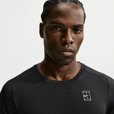 Nike NikeCourt Advantage Men's Dri-FIT Tennis Top - Black/White
