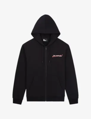 THE KOOPLES Logo-print zip-up cotton hoody