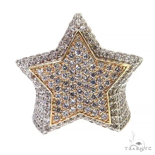 RINA - For Him CUSTOM CVD Two Tone Star Diamond Ring 68532 in Rose Gold / 10 – Ring