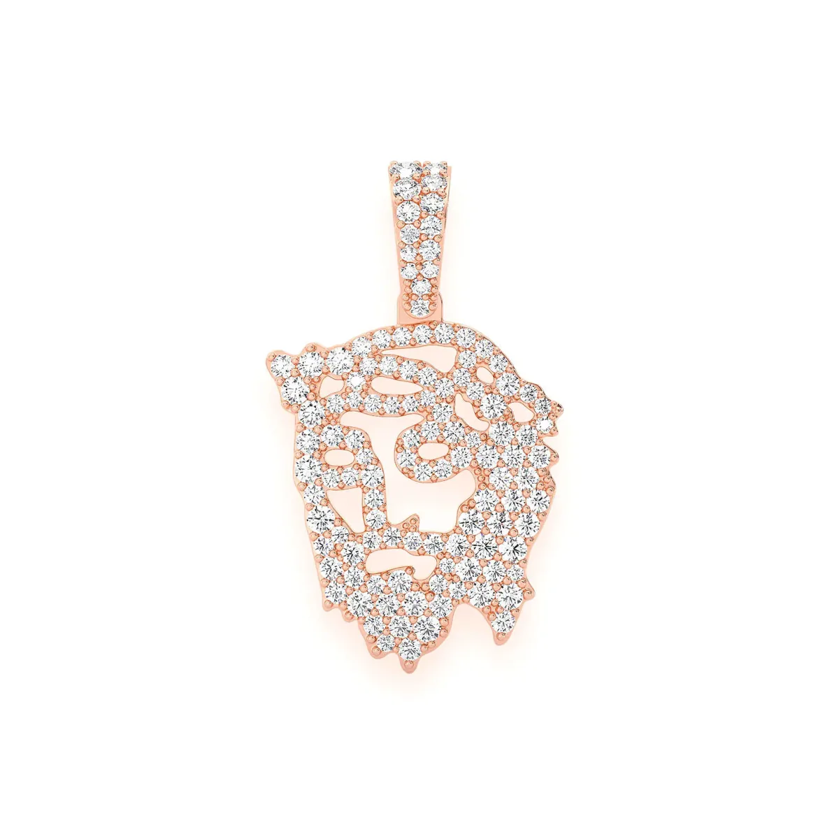 For Him Jesus Silhouette Diamond Pendant in 0.65ctw / Rose Gold / Natural Diamond – Pendant