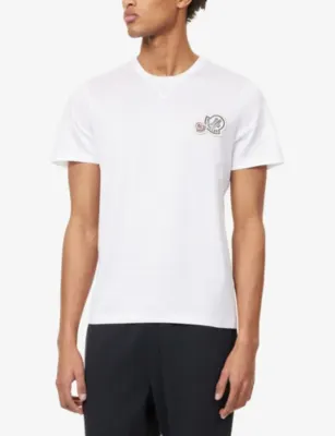 MONCLER Crewneck Double-Badge Cotton T-shirt detail 3