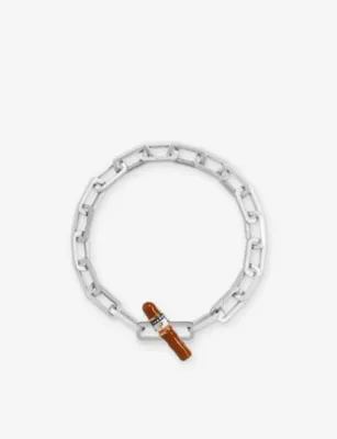 POUBEL Cigar Sterling-Silver and Enamel Charm in SILVER, additional product view 2