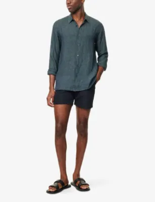 ORLEBAR BROWN Justin Long-Sleeve Linen Shirt detail 2