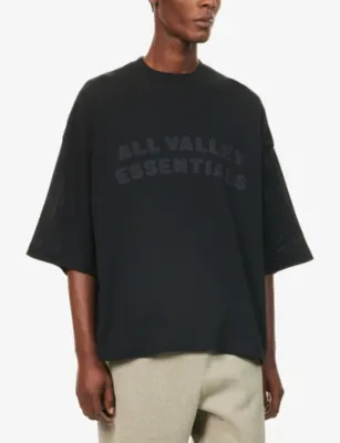 FEAR OF GOD ESSENTIALS Sports Mesh Merch Cotton T-Shirt detail 3