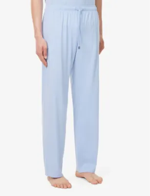 DEREK ROSE Basel relaxed-fit stretch-woven pyjama bottoms detail 3