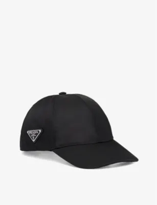 PRADA Re-Nylon logo-plaque baseball cap - XL