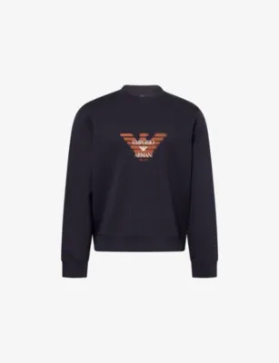 EMPORIO ARMANI Crewneck Logo-Print Cotton Sweatshirt