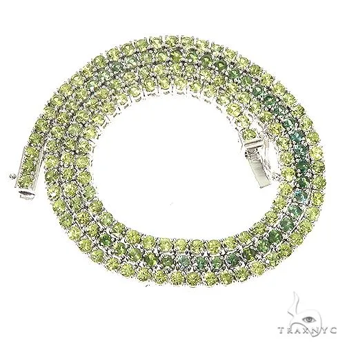 PIA - For Him GEMSTONES 10 Pointe Grass Sapphire Tennis Chain 67192 in Rose – Chain