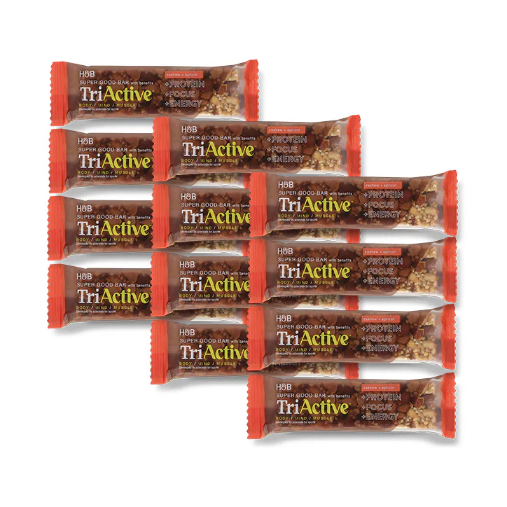 TriActive Super Good Bar Cashew & Apricot 12 x 50g
