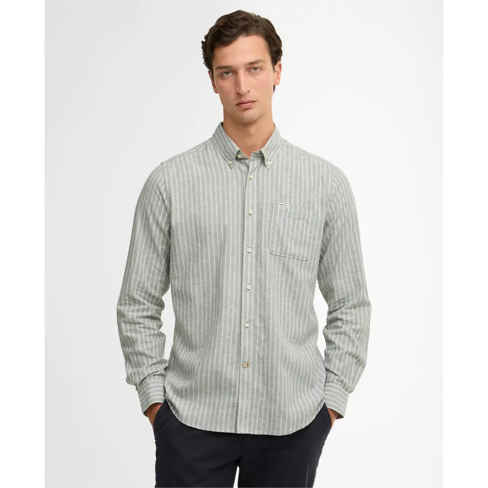 Barbour Mens Nelson Striped Long-Sleeved Tailored Shirt detail 2