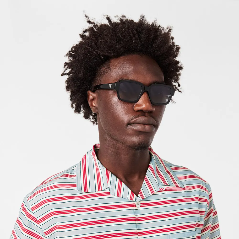 Prada Men's Geometric UV Protection Square Sunglasses detail 3