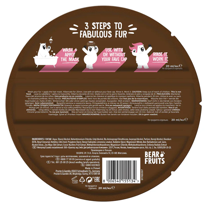 Bear Fruits Flamingo Smooth Soft Hair Mask & Hair Cap detail 2
