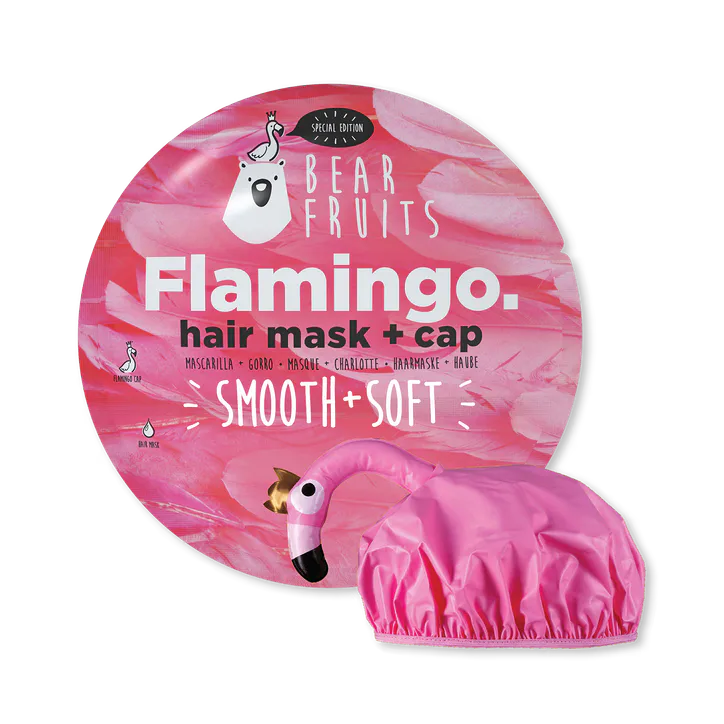 Bear Fruits Flamingo Smooth Soft Hair Mask & Hair Cap