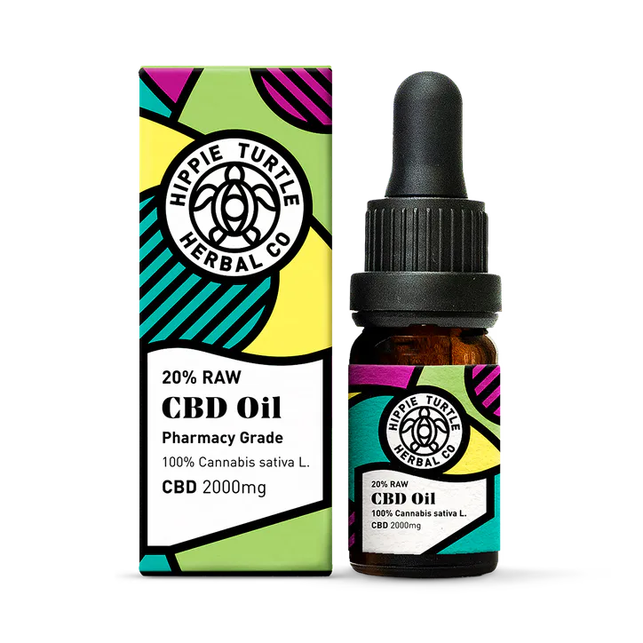 Hippie Turtle Herbal Co 20% Raw CBD Oil 2000mg (10ml)
