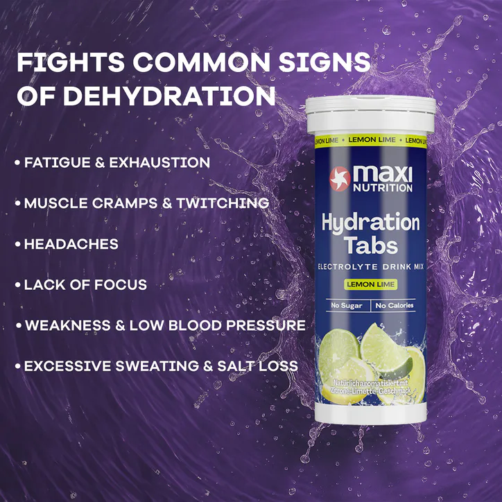 Maxi Nutrition MaxiNutrition Hydration tabs, Lemon Lime, Zero Sugar 6 x10 Tablets (6 Pack) detail 3