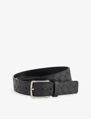 BOTTEGA VENETA Intrecciato Woven Leather Belt - 36
