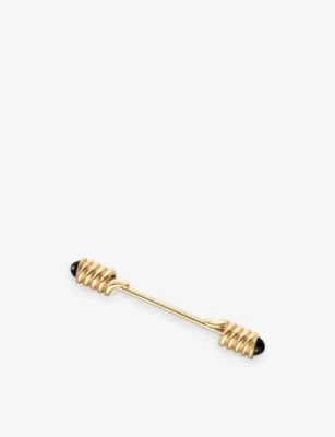CARTIER 18ct Yellow-Gold Onyx Tie Pin